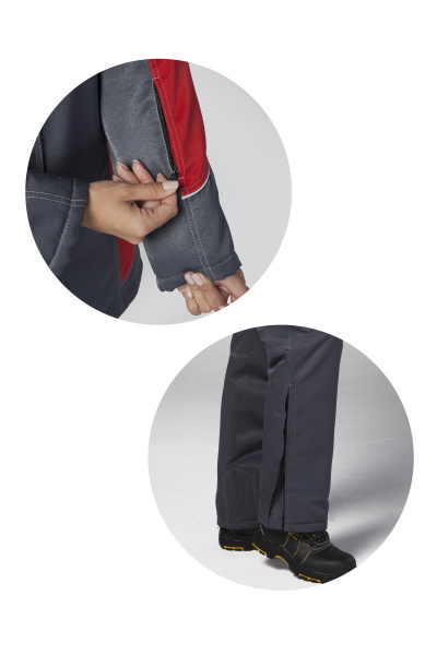 Костюм СТРАЙК зимний женский с БР (серый/красный)