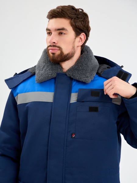 Костюм КВАЙЛ-2 зимний с ПК (т.синий/васильковый)