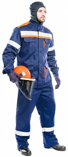 Костюм 42 кал/см2 из огнезащитной ткани WORKER с термобельём (куртка/брюки) Костюм 42 кал/см2 из огнезащитной ткани WORKER с термобельём (куртка/брюки)
