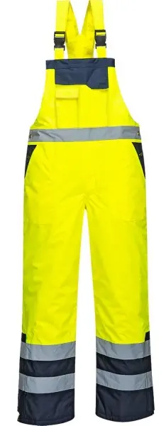 Полукомбинезон PORTWEST S489 зимний светоотражающий (сигнальный желтый/т.синий) Полукомбинезон PORTWEST S489 зимний светоотражающий (сигнальный желтый/т.синий)