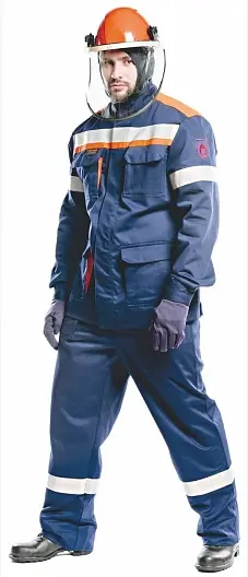 Костюм 31 кал/см2 из огнезащитной ткани WORKER (куртка/брюки) Костюм 31 кал/см2 из огнезащитной ткани WORKER (куртка/брюки)