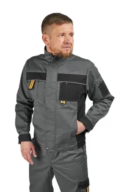 Костюм ЛИДЕР-1 с БР (серый/черный)