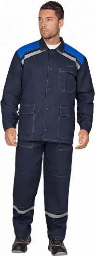 Костюм МОНТАЖ с БР (т.синий/василек) Костюм МОНТАЖ с БР (т.синий/василек)
