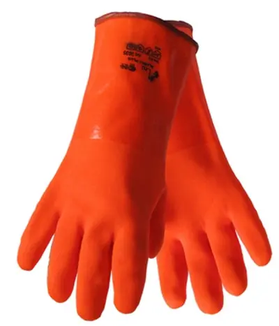 Перчатки МБС морозоустойчивые полный облив ПВХ (оранжевый)