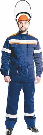 Костюм термостойкий 14 кал/см2 из огнезащитной ткани WORKER (куртка/брюки) Костюм термостойкий 14 кал/см2 из огнезащитной ткани WORKER (куртка/брюки)