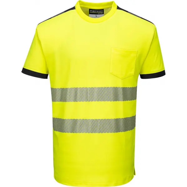 Футболка PORTWEST T181 сигнальная (желтый/черный) Футболка PORTWEST T181 сигнальная (желтый/черный)