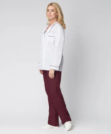 Костюм ГУРМАН женский (белый/бордовый)