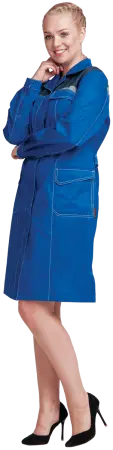Халат КМ-10 ЛЮКС женский (василек/т.синий)