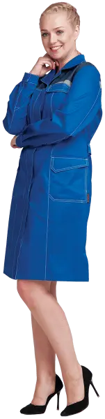 Халат КМ-10 ЛЮКС женский (василек/т.синий)
