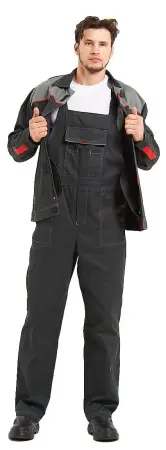 Костюм ФАВОРИТ с ПК саржа (серый/св.серый)