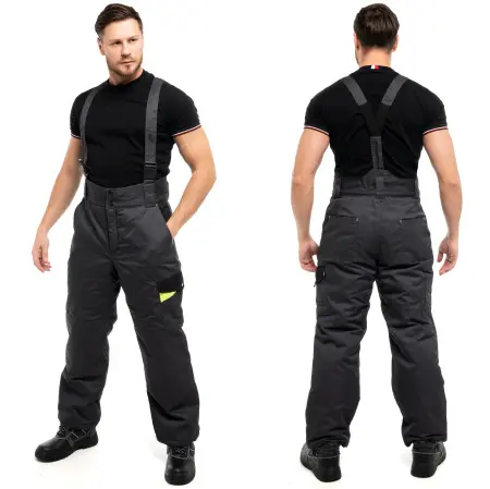 Костюм КОРВЕТ зимний с БР (т.серый/черный/лимон)