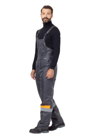 Костюм КОМФОРТ зимний с ПК (т.серый/оранжевый)