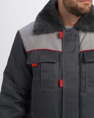 Куртка ФАВОРИТ MILL зимняя (т.серый/серый)