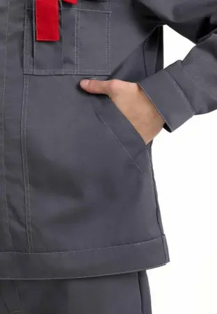 Костюм КИРЖАЧ Л10-КБР с БР (серый/красный)