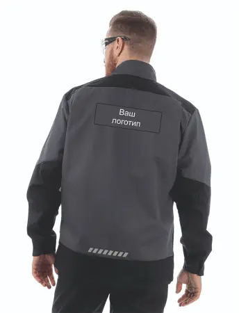 Куртка BRODEKS KS 234 (серый/черный) с вашим логотипом