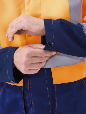 Костюм СКАНДИН с ПК (оранжевый/т.синий)