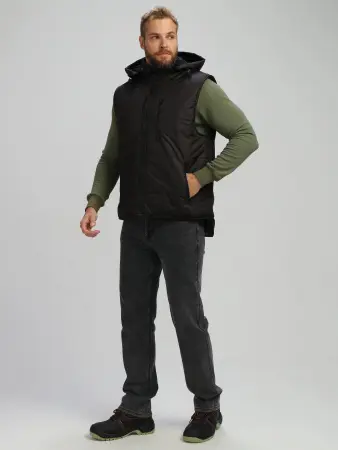 Жилет РЕЗКО зимний с капюшоном (черный)