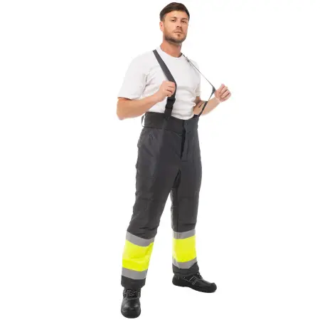 Брюки ИТР зимние (т.серый/лимонный)