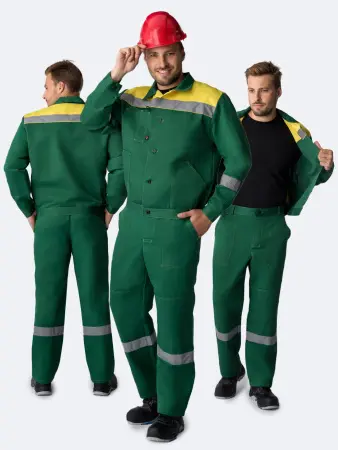 Костюм ЛИГОР-1 СОП У. с БР (зеленый/желтый)