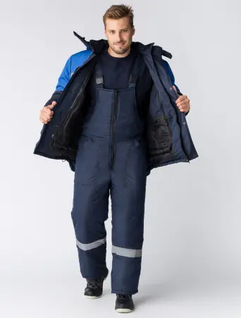 Костюм БАРРИК-2 СОП К. зимний с ПК (т.синий/васильковый)