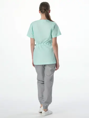 Костюм MEDLINE СИМПЛ-001 женский с БР (серый/мятный) женские медицинские