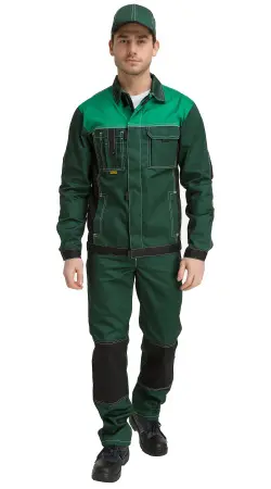 Костюм RONTA KS212 с ПК (т.зеленый/св.зеленый/черный)