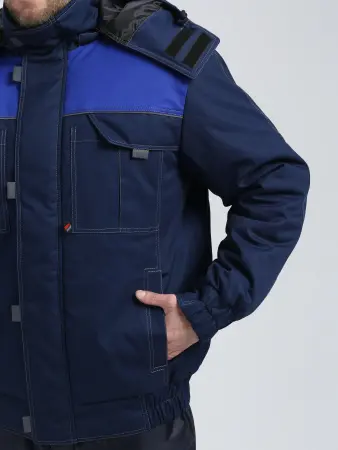 Куртка ФЛОФТ ПРЕМИУМ зимняя укороченная (т.синий/васильковый/серый) Куртка ФЛОФТ ПРЕМИУМ зимняя укороченная (т.синий/васильковый/серый)