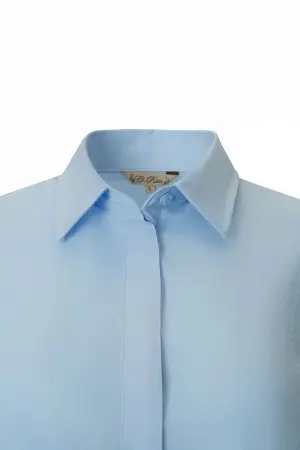 Рубашка КОТПРОФИ КЛАССИК (KOTPROFI CLASSIC) женская удлинённая (синий)