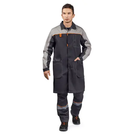 Халат ДОН (т.серый/св.серый/оранжевый)