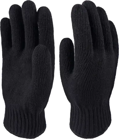 Перчатки Спец-SB трикотажные ДВОЙНЫЕ (черный) ОТГРУЗКА КРАТНО 5 ПАР