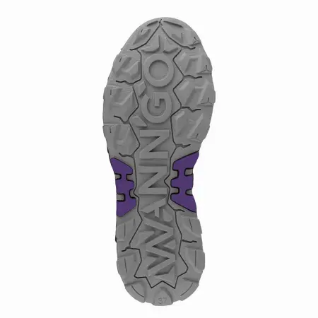 Полуботинки ЛИДЕР WG9-17-MNT-3 ПУ-Резина женские (серо-лиловый)