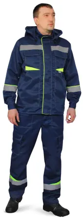 Костюм ГРАНЬ с капюшоном с ПК (синий)