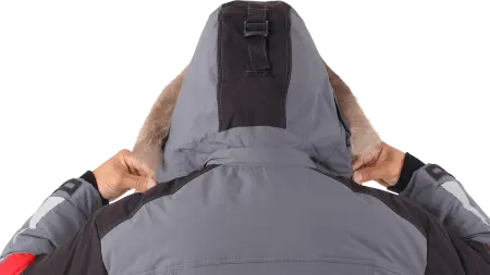 Куртка ХАЙ-ТЕК зимняя (серый/красный/черный)