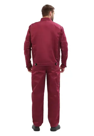 Костюм ФАВОРИТ с ПК (бордовый/св.серый)