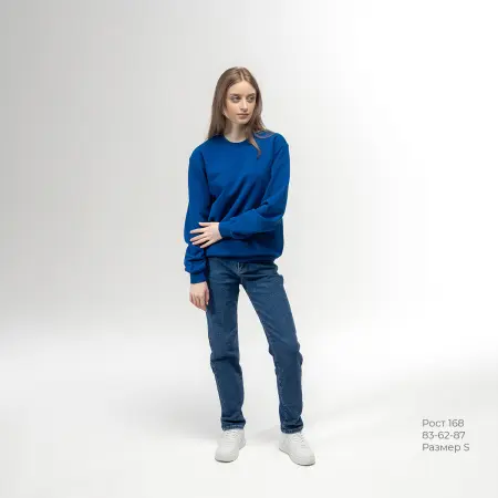 Толстовка REDFORT 355 петля-диагональ (ярко-синий)