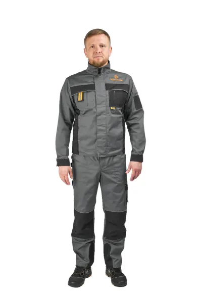 Костюм ЛИДЕР-1 с БР (серый/черный)