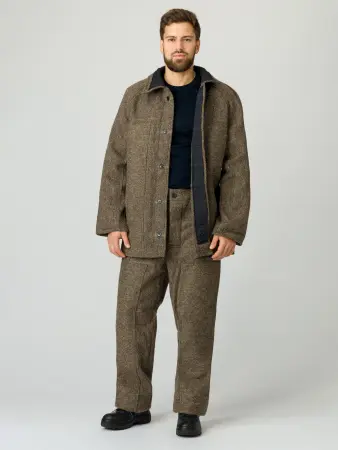 Костюм суконный с БР (коричневый)