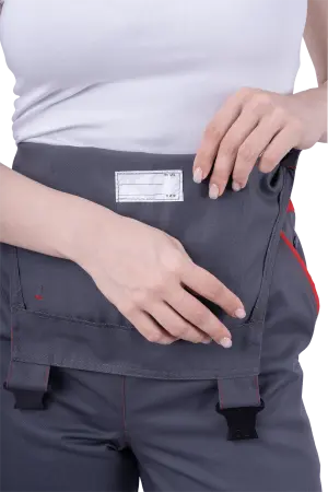 Полукомбинезон ХАЙ-ТЕК женский (серый/красный/черный)