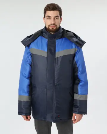 Куртка ЛИГОР СОП зимняя (т.синий/васильковый)