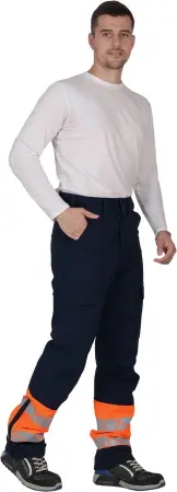 Брюки ACTIVE зимние (синий/оранжевый)