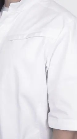 Блуза ЛОРД с коротким рукавом (белый/синий) мужские медицинские