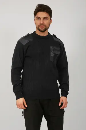 Свитер (джемпер) форменный усиленный (черный)