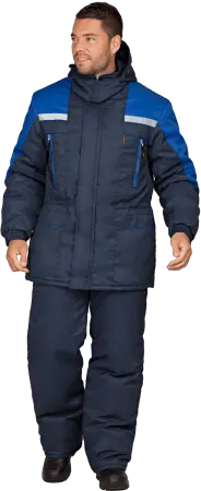 Костюм СПЕЦ зимний с БР (т.синий/василёк)