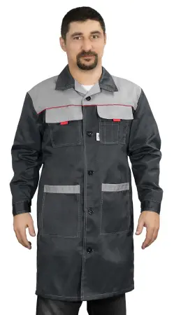 Халат НОВА (т.серый/св.серый)