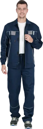 Костюм КОНФОРМ ИМПОРТ с БР (т.синий/серый)