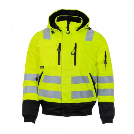 Куртка-бомбер BRODEKS KW 222 сигнальная зимняя (желтый/черный) Куртка-бомбер BRODEKS KW 222 сигнальная зимняя (желтый/черный)