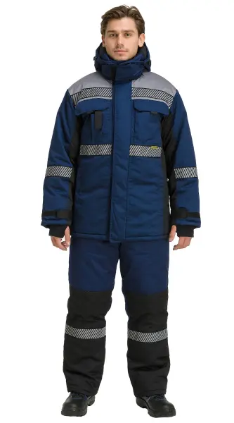 Куртка RONTA KR585 зимняя с СОП (т.синий/черный/серый) Куртка RONTA KR585 зимняя с СОП (т.синий/черный/серый)