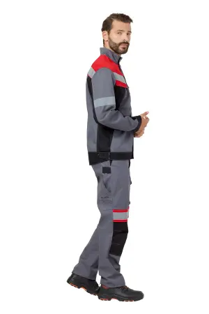 Костюм ПАМИР 2 с ПК (серый/черный/красный)