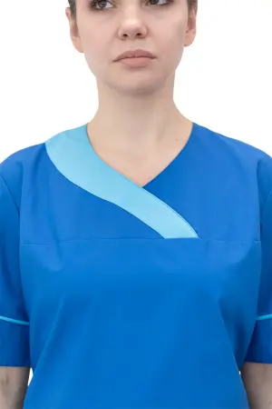 Костюм ШАРМ женский с БР (васильковый) женские медицинские