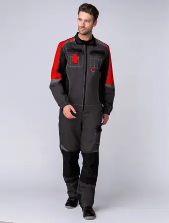 Костюм ФОРМУЛА с ПК (серый/красный/черный)